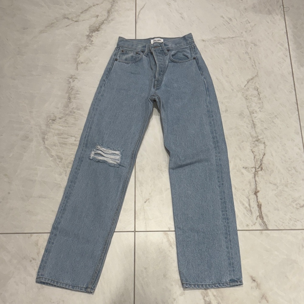 Women's Light Blue Straight Jeans